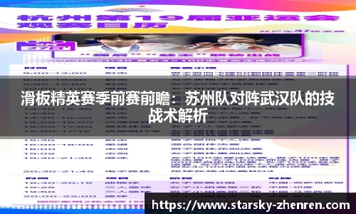 滑板精英赛季前赛前瞻：苏州队对阵武汉队的技战术解析